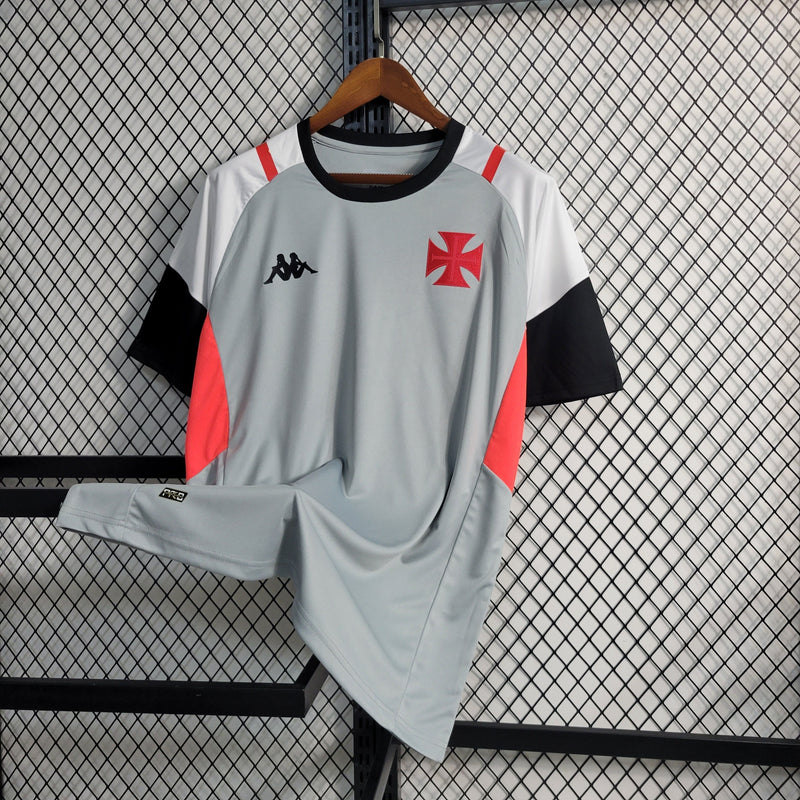 Camisa Vasco Treino 23/24 - Kappa Torcedor Masculina - Cinza