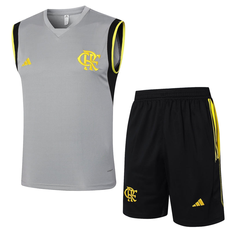 Conjunto de Treino Flamengo Cinza 24/25 - Regata/Short