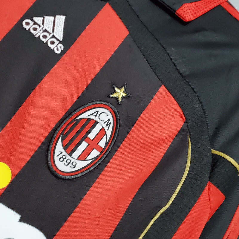 Camisa Milan Titular 06/07 - Versão Retro Manga Comprida