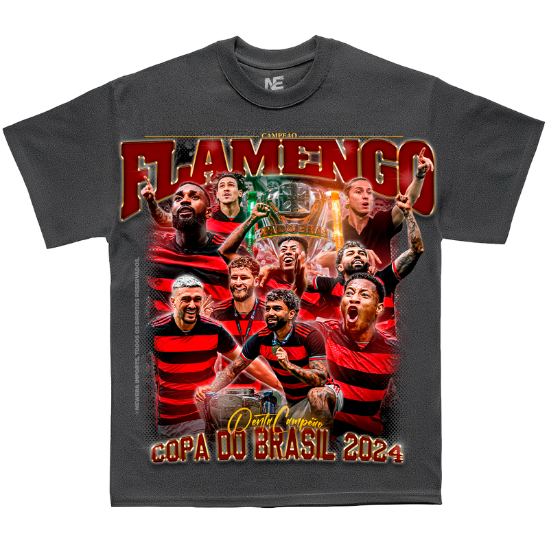 Camiseta Oversized - Flamengo Campeão Copa do Brasil