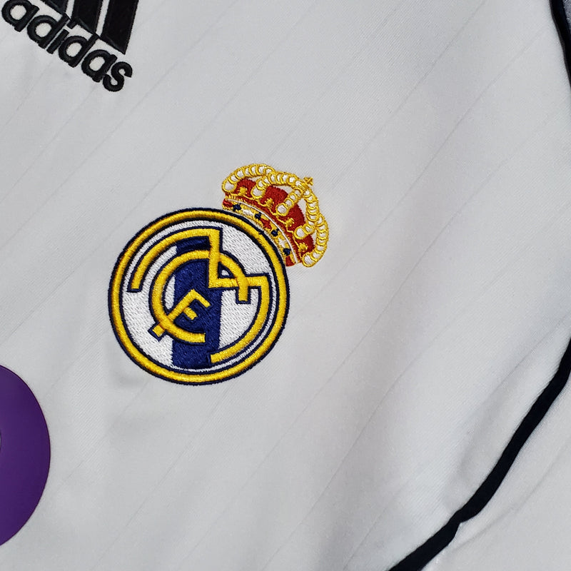 Camisa Real Madrid Titular 06/07 - Versão Retro Manga Comprida