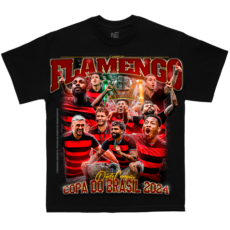 Camiseta Oversized - Flamengo Campeão Copa do Brasil